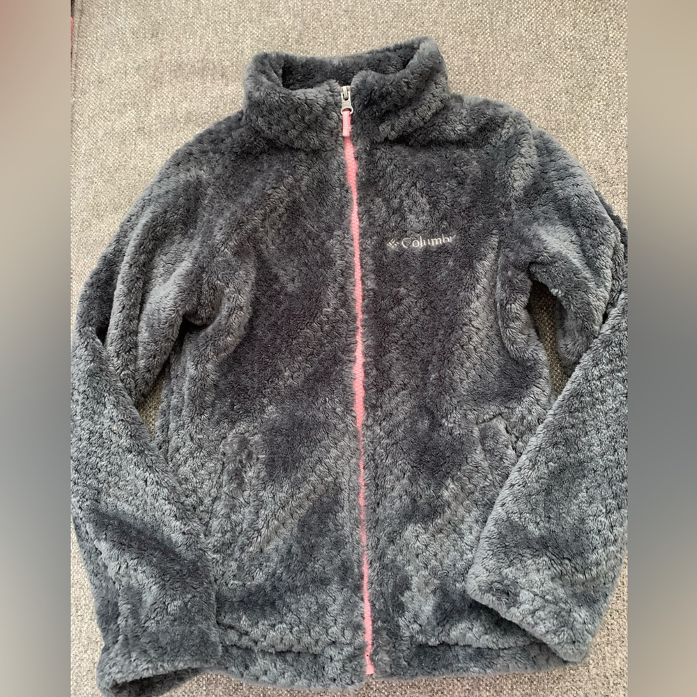 Girls fleece Columbia jacket size (S) 7/8.